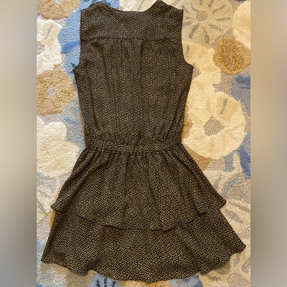 Maison Scotch | Scotch & Soda Sleeveless Tiered Geometric Mini Dress w Tassels - Picture 7 of 8